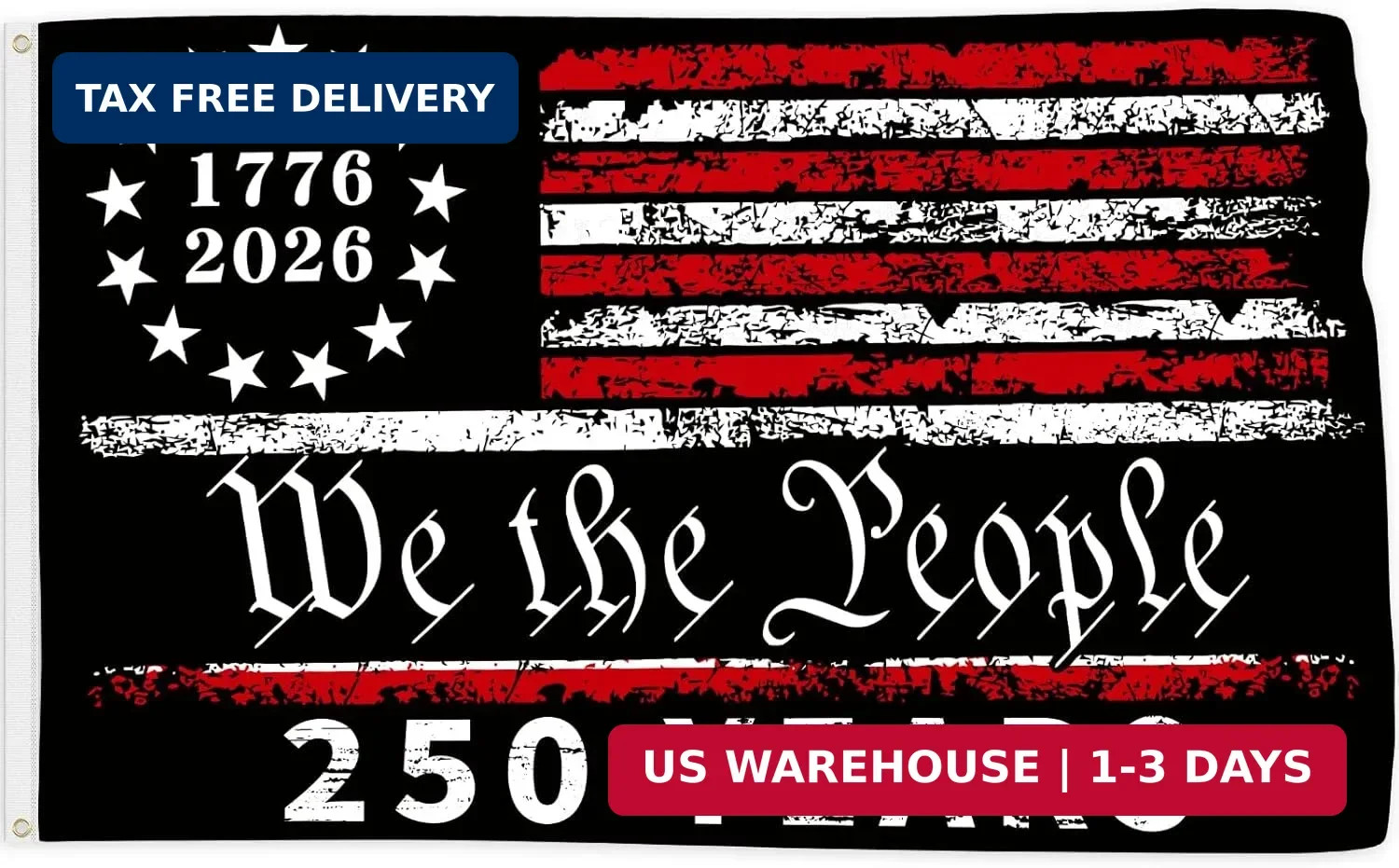 250 Anniversary Flag 3×5 Ft 250 Years of Freedom We The People 1776-2026 250th B