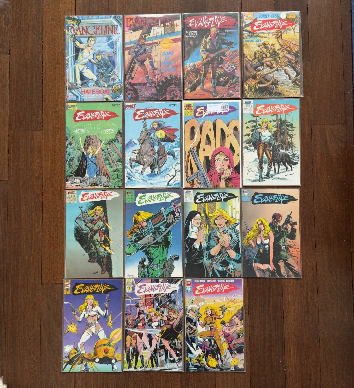 Evangeline #1-12 First Comics, #1-2 Comico, #1 Special Lodestone – FULL RUN