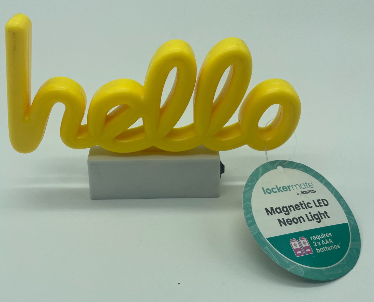 Hello Mini Magnetic LED Neon Light Up Sign Locker/Office Decor.