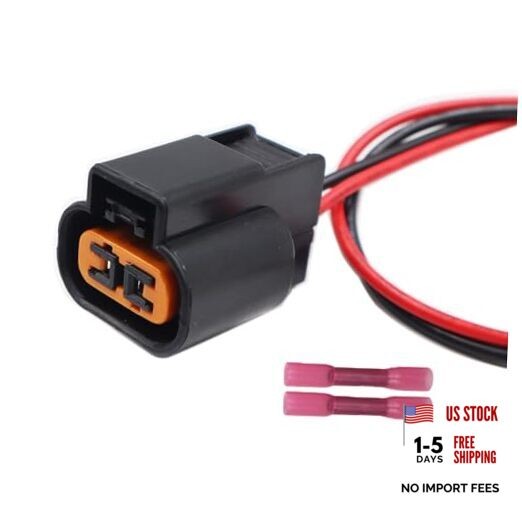 LIZAPUS 2-Pin Fog Lamp Fog Light Connector Pigtail Plug Compatible with Kia