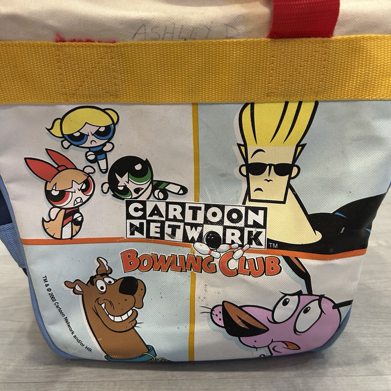 Vintage 2002 Cartoon Network Powerpuff Girls Bowling Ball Bag Kids Set Retro
