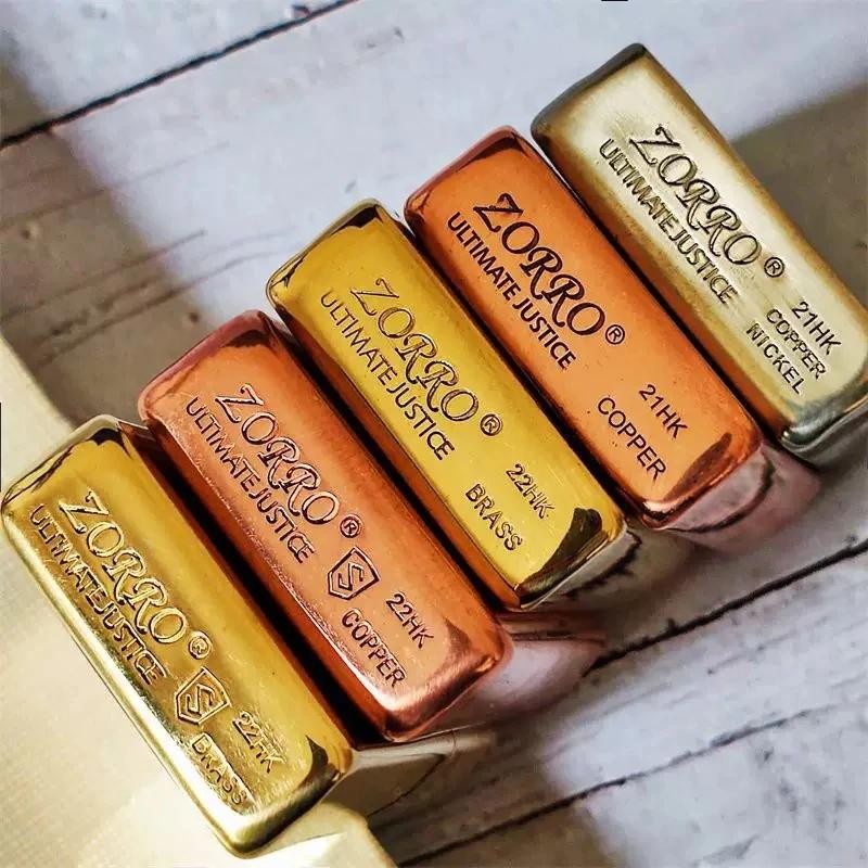 ZORRO 902/902s Brass Lighter – Red Copper Pattern, Windproof, Vintage Design