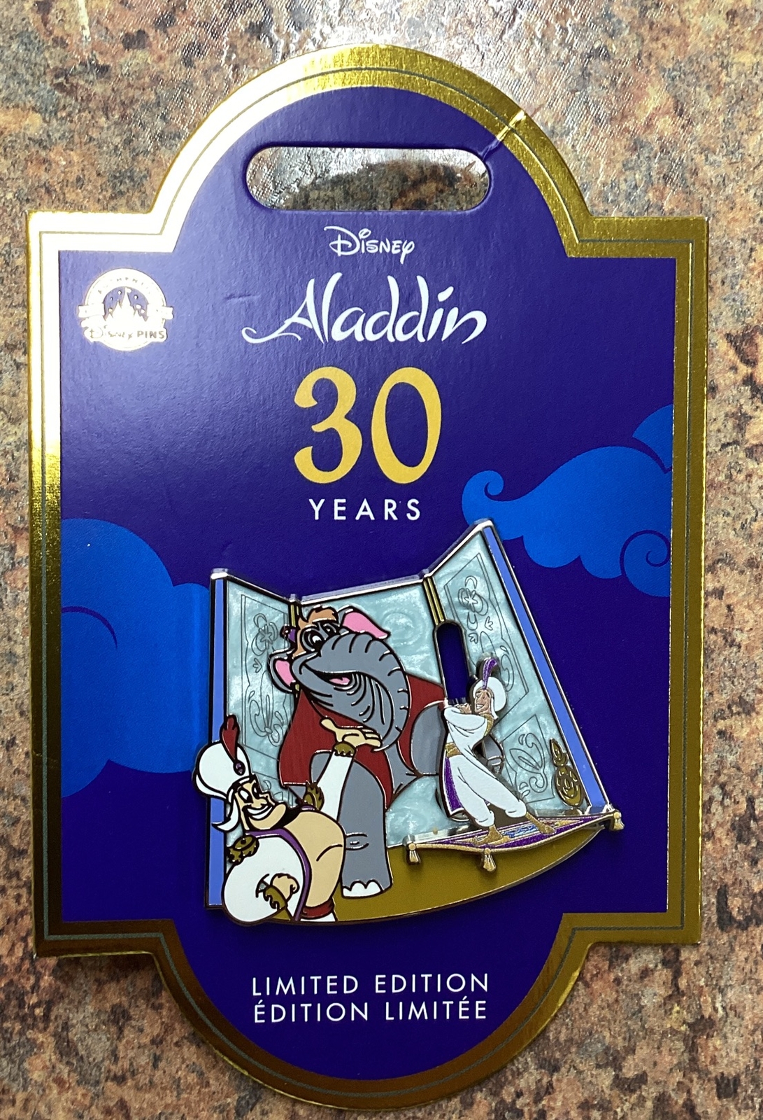 NEW Walt Disney Parks 30 Years Aladdin Abu Genie Slider Limited Edition 4000 Pin