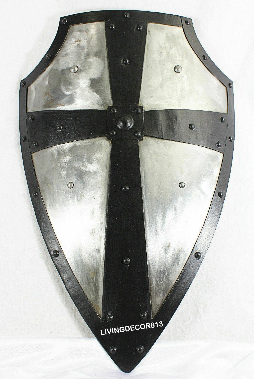 Medieval Battle Armor Gothic LAYERED STEEL CROSS SHIELD HAVY