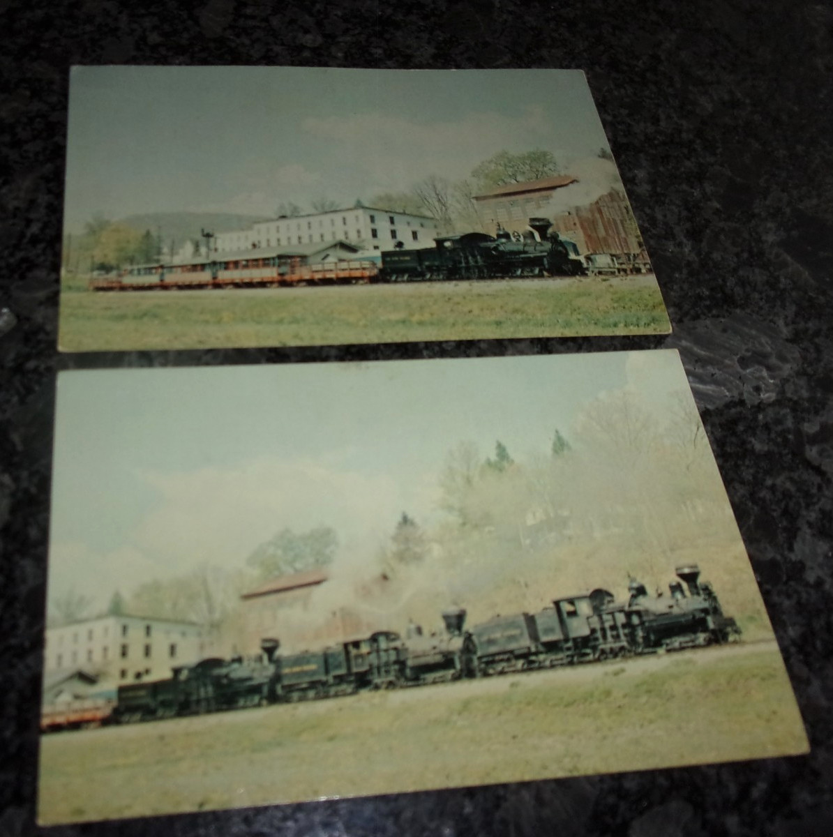 CASS SCENIC RAILROAD – WV- RARE POSTCARDS THREE ENGINES IN ONE POSTCARD & MORE