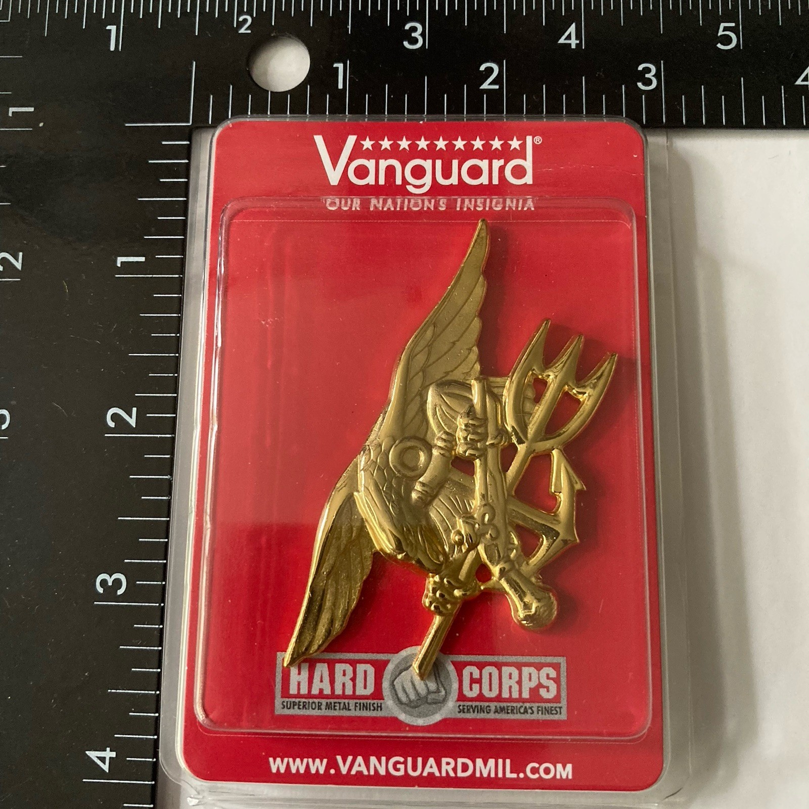 US Navy SEAL Badge in Gold Trident US made Genuine Current Issue USN Issue