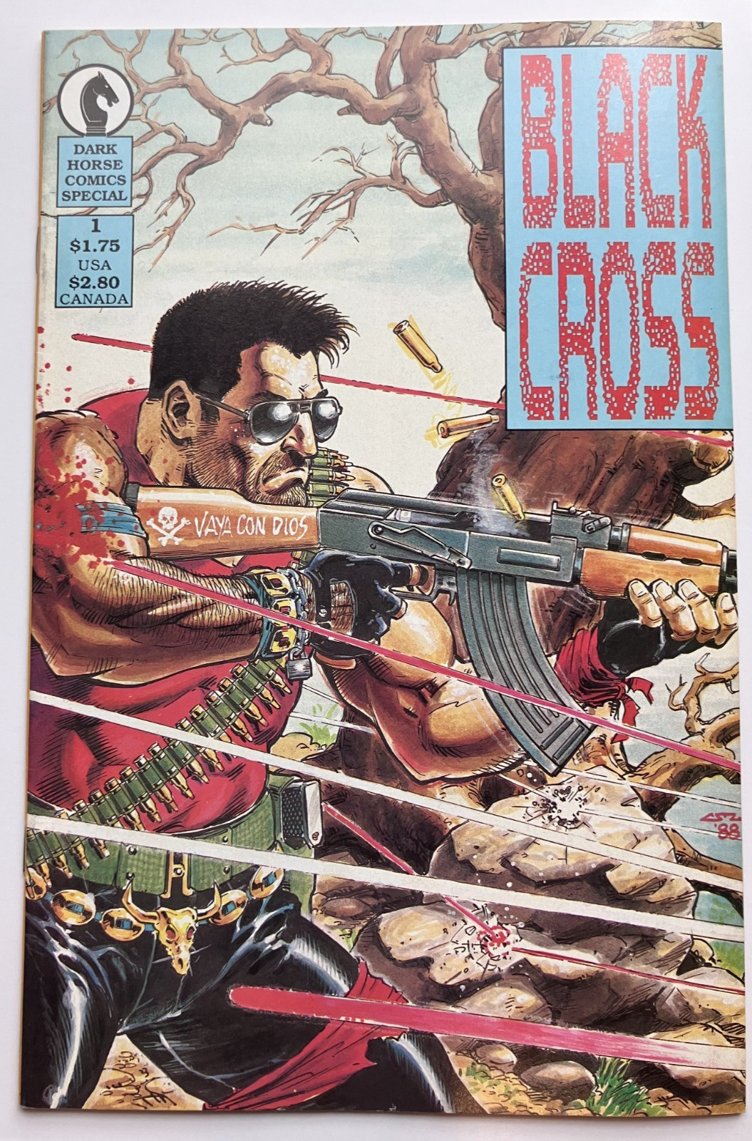 Dark Horse Black Cross #1 SIGNED from Chris Warner to Steve Hanford POISON IDEA