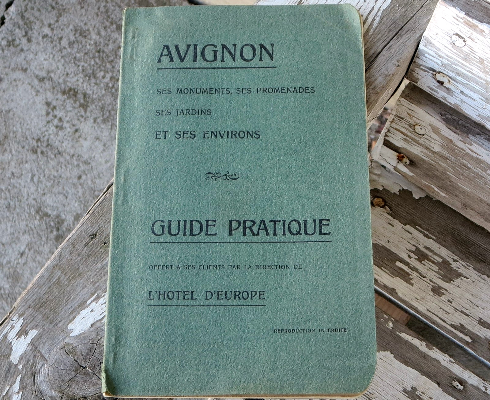 Vintage RARE AVIGNON GUIDE PRATIQUE L’Hotel D’Europe France Tourist Guide MAPS