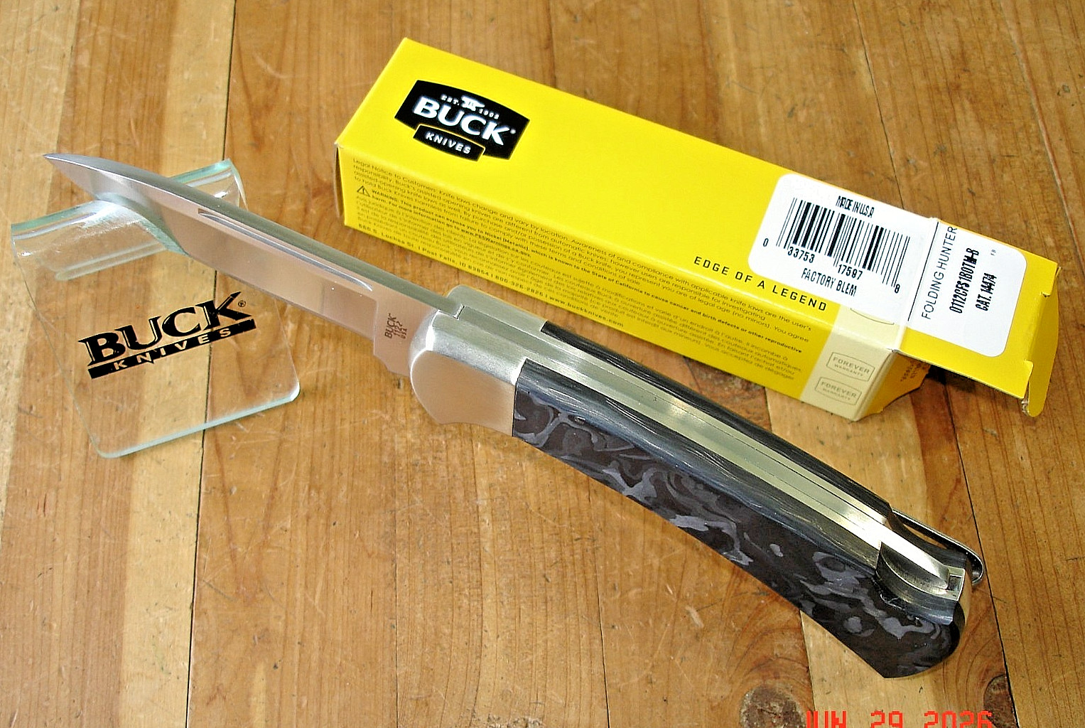 NIB FB BUCK KNIFE 112 CFS1BOTM RANGER BOS S35VN BLADE CARBON FIBER HANDLE CLIP!!