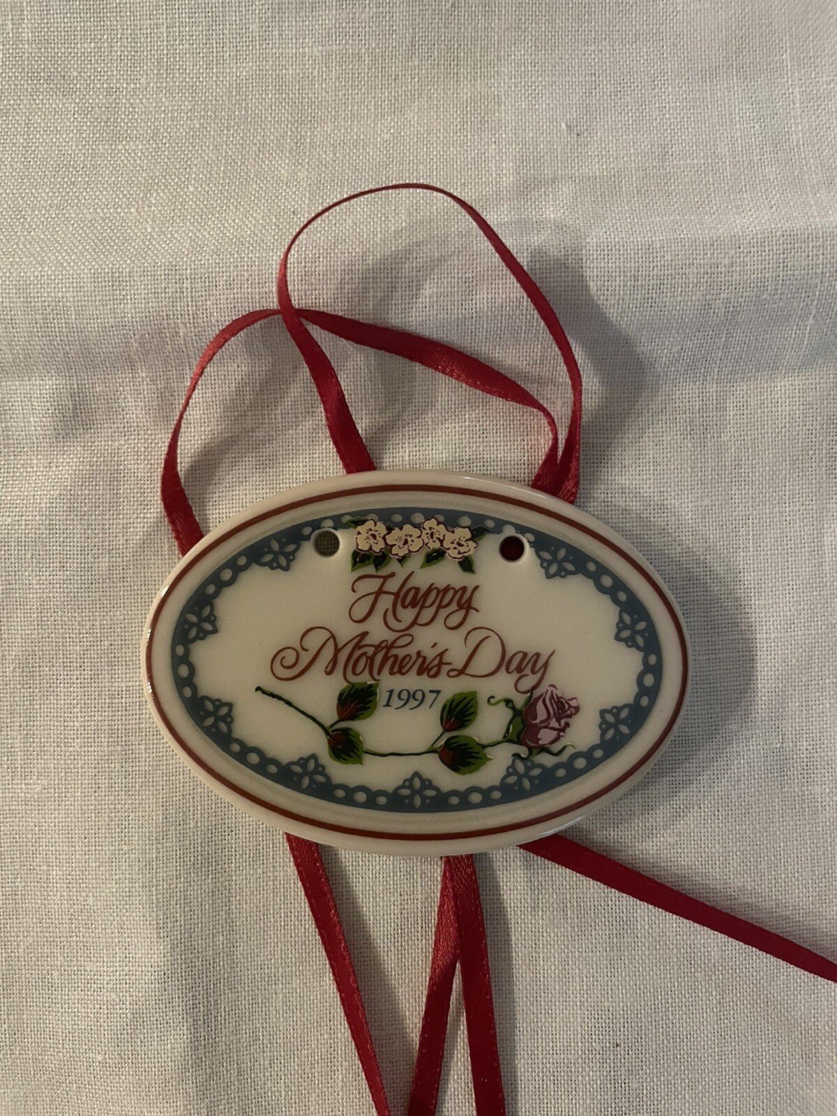 Longaberger Basket Happy 1997 Mothers Day Tie-On Floral 33995
