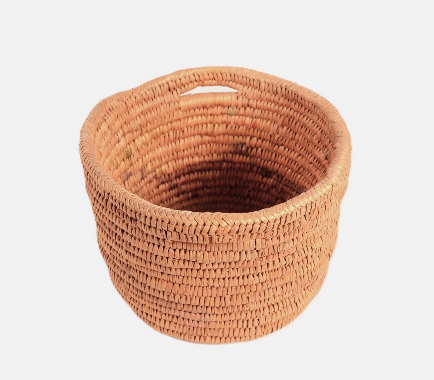 Antique Apache Jicarilla Basket ca. 1910 5.625″ H x 7.375″ D Hand Coiled
