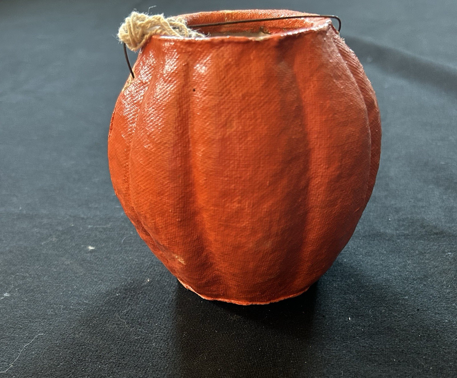 WONDERFUL !! HALLOWEEN c1940 JOL LANTERN Paper Mache w/ Original Insert