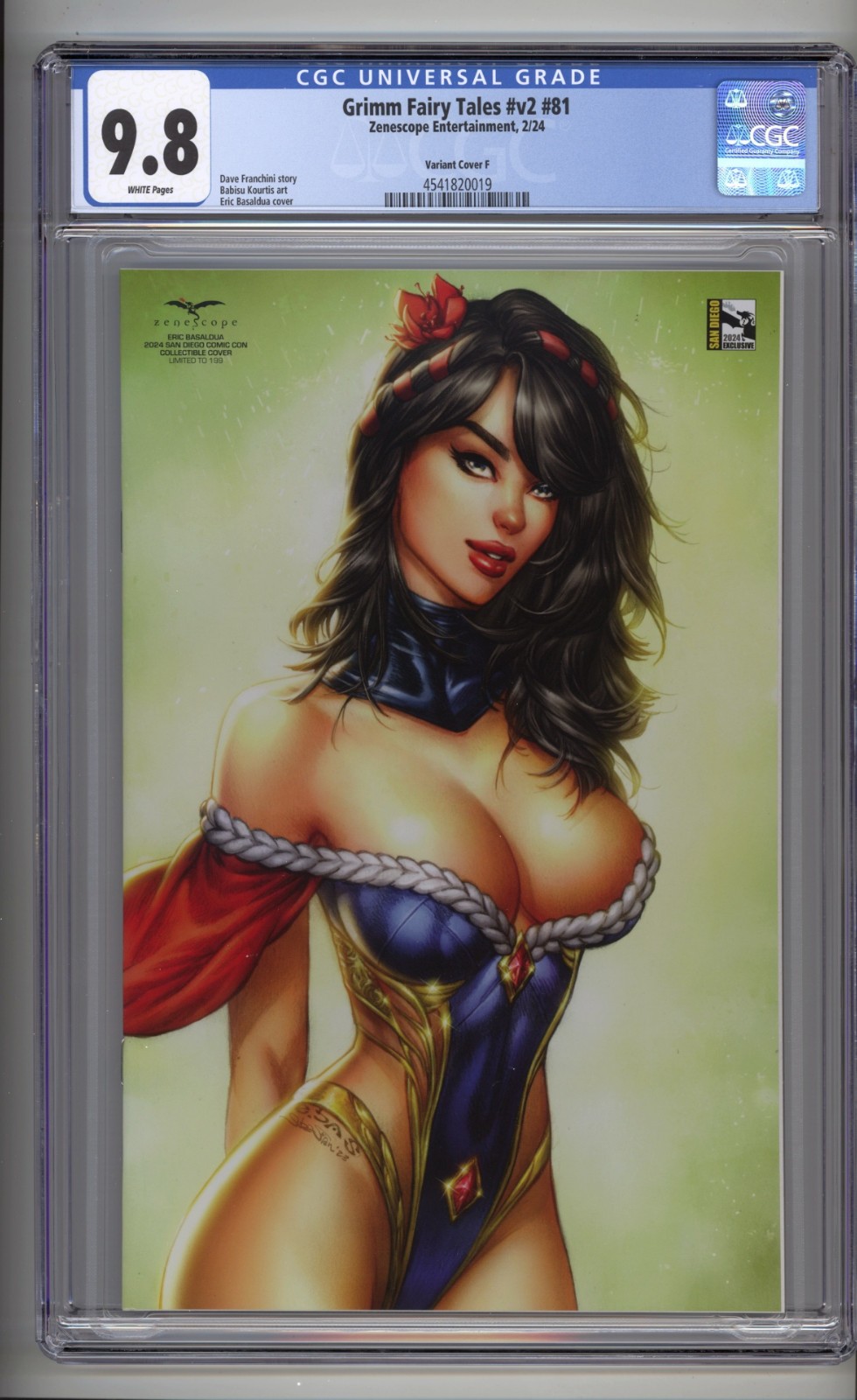 Grimm Fairy Tales #81 CGC 9.8 Eric EBAS Basaldua SDCC Variant Cover F (2024)