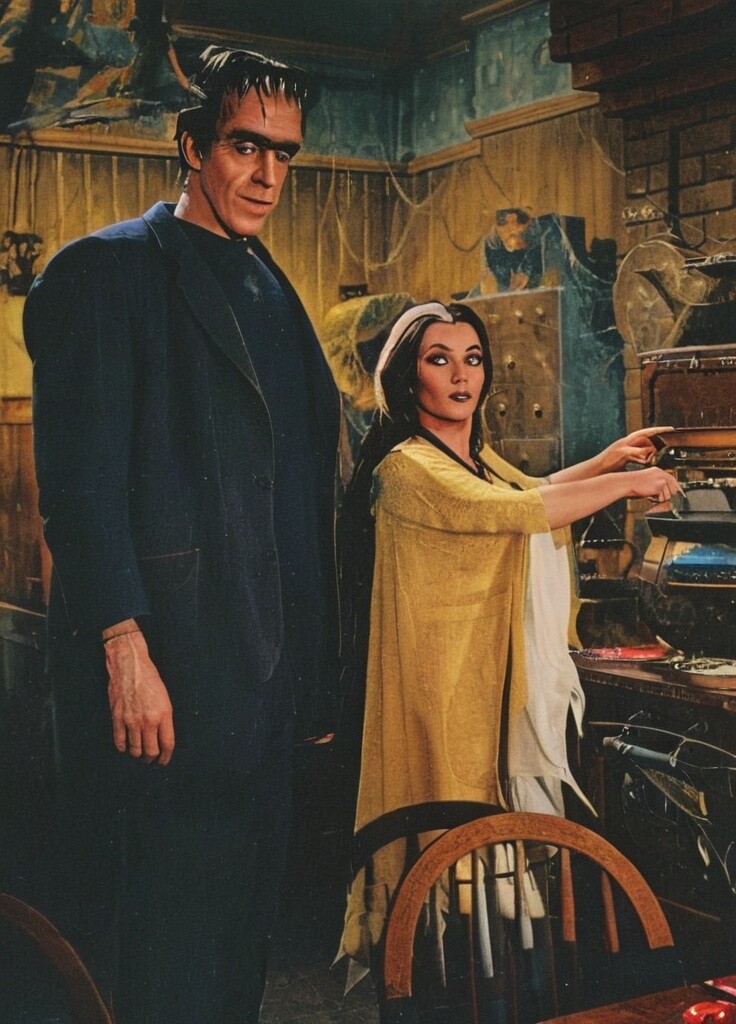 THE MUNSTERS *2X3 FRIDGE MAGNET* SITCOM MONSTER MOVIE HERMAN EDDIE GRANDPA TV