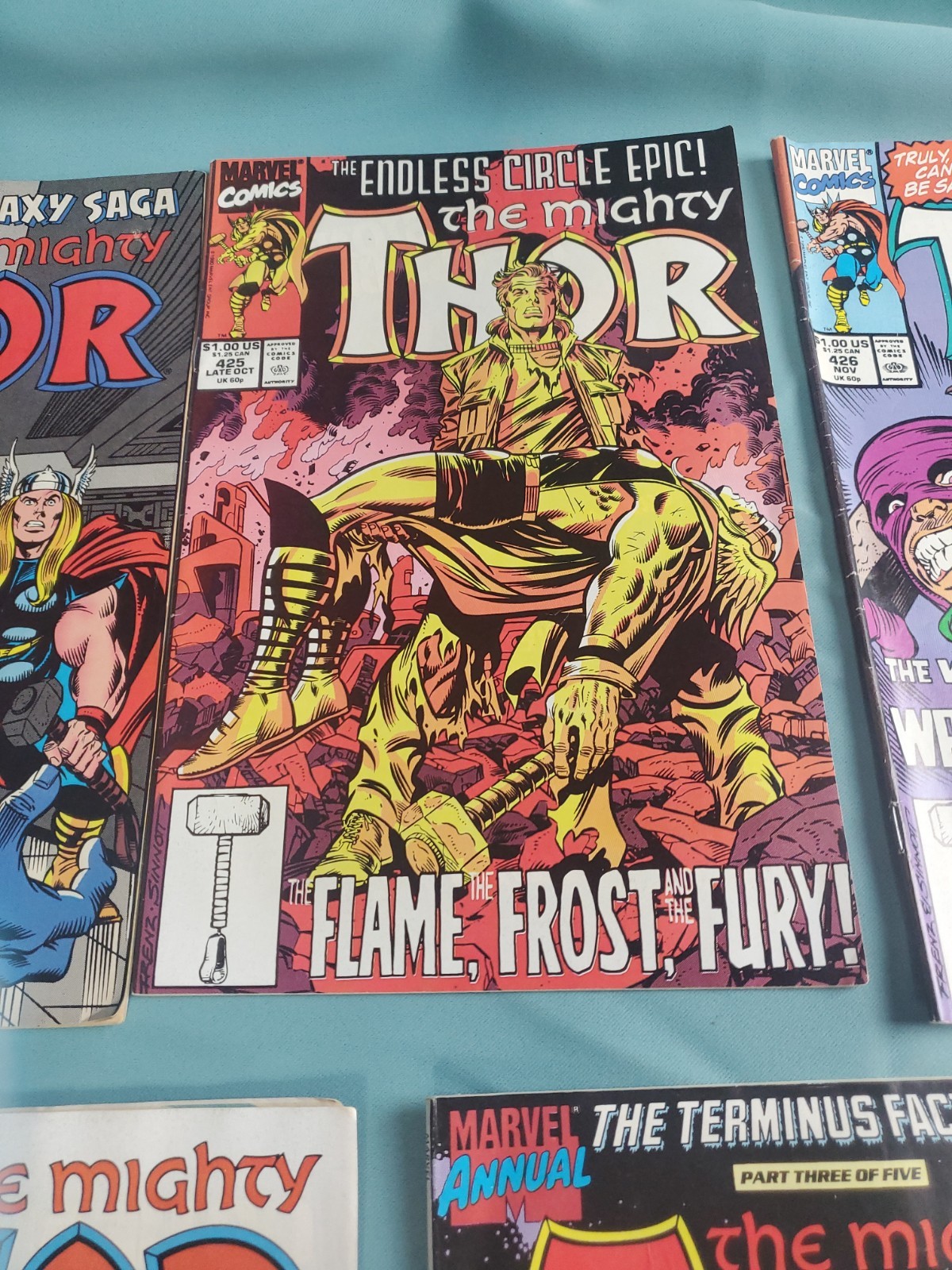 Vintage The Mighty Thor Comic Book Lot Of 5 Issues 422-427 & Annual 1990