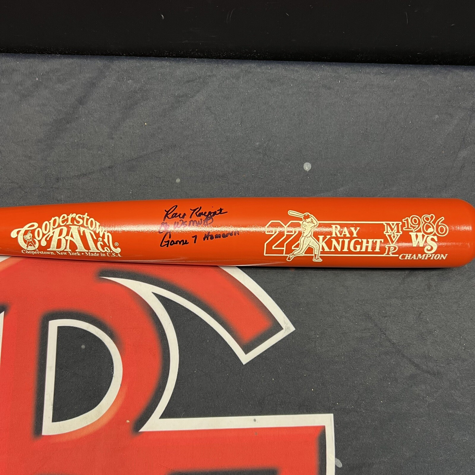 Ray Knight Mets Signed Cooperstown Collector Bat 1986 WS MVP Steiner CX
