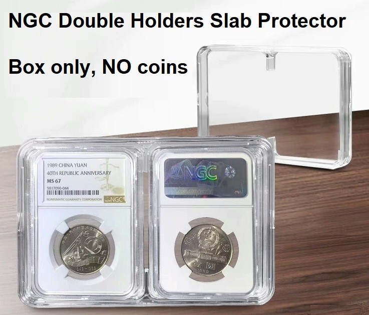 10 Pcs NGC Double Slab Protector Holder Storage Case Anti Tarnish Protection