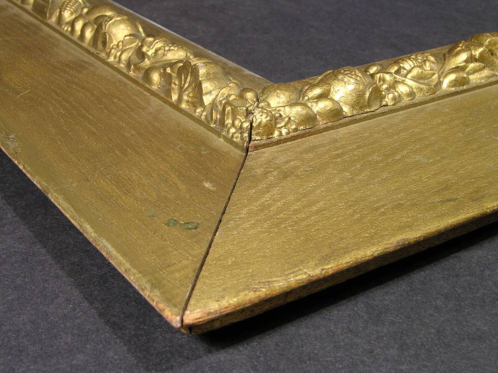 Late 19th C Gilded Ash Frame, Uncommon Raised Gesso Fruits & Vegetables Layer