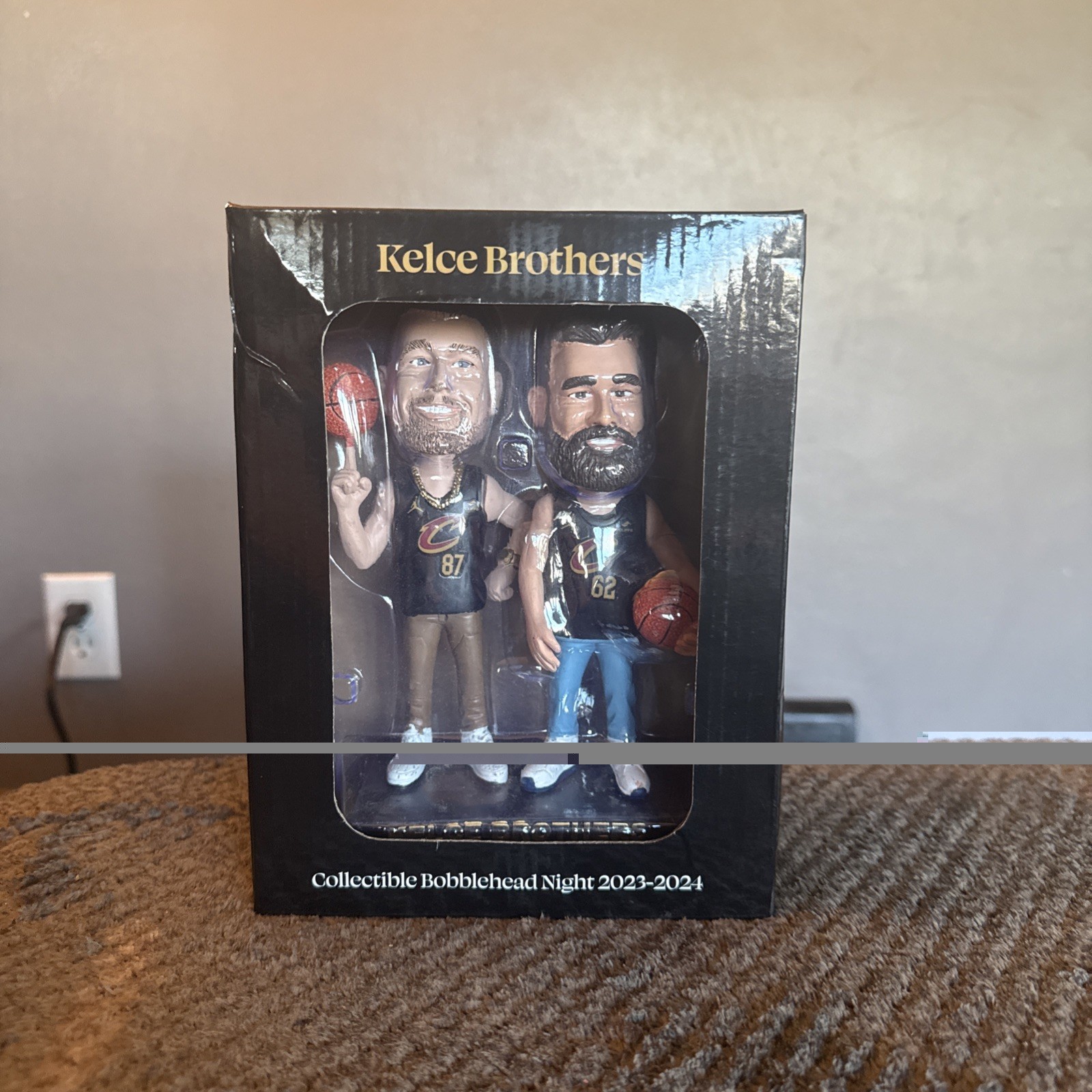 Jason And Travis Kelce Brothers Bobblehead Cleveland Cavaliers SGA New In Box