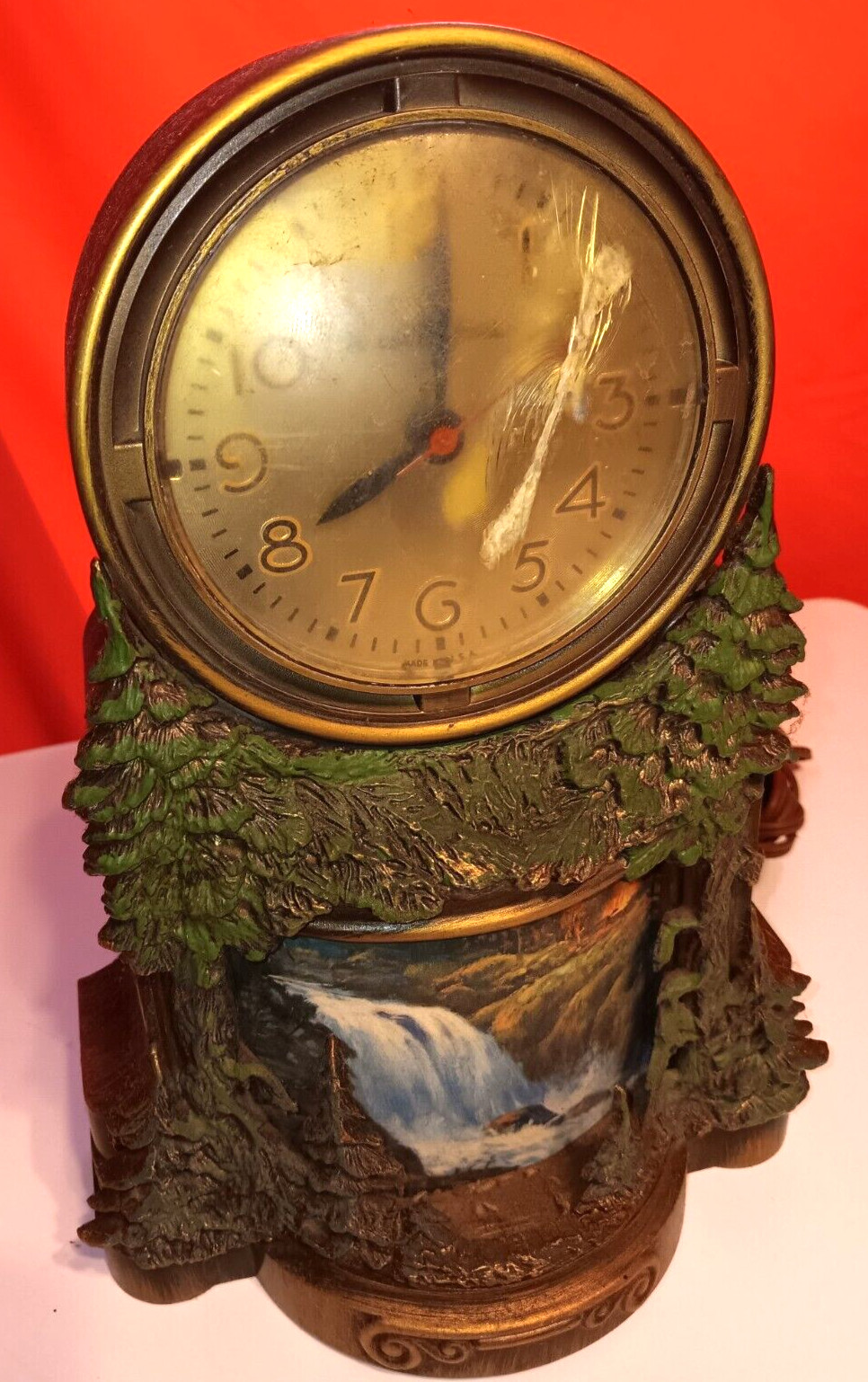 MASTER CRAFTERS Vintage Animated Lighted Motion Waterfall Clock Parts