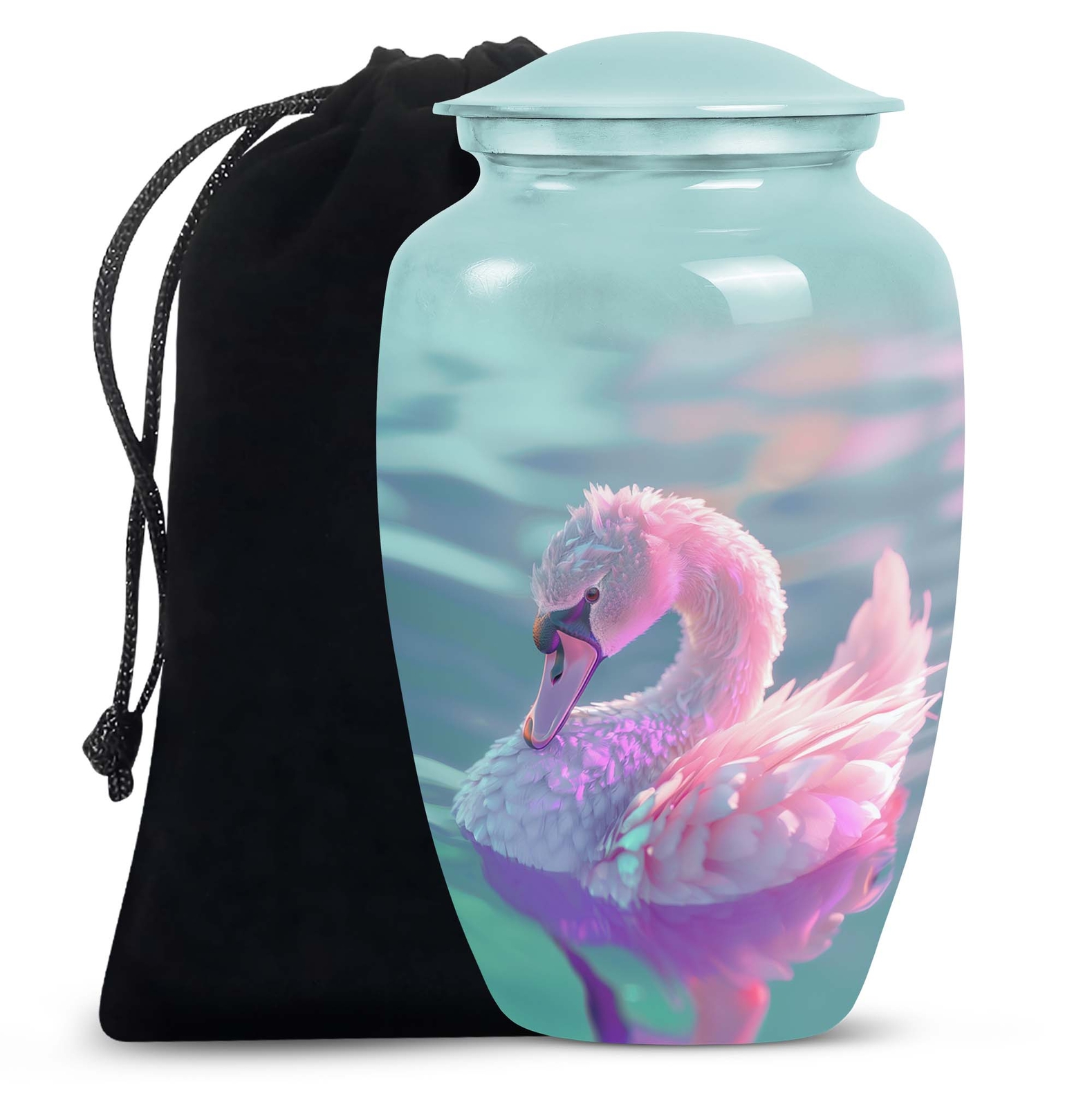 Swan Large Urn Timeless Capacity Adult Female Elegant Ashes Memorial Decorative