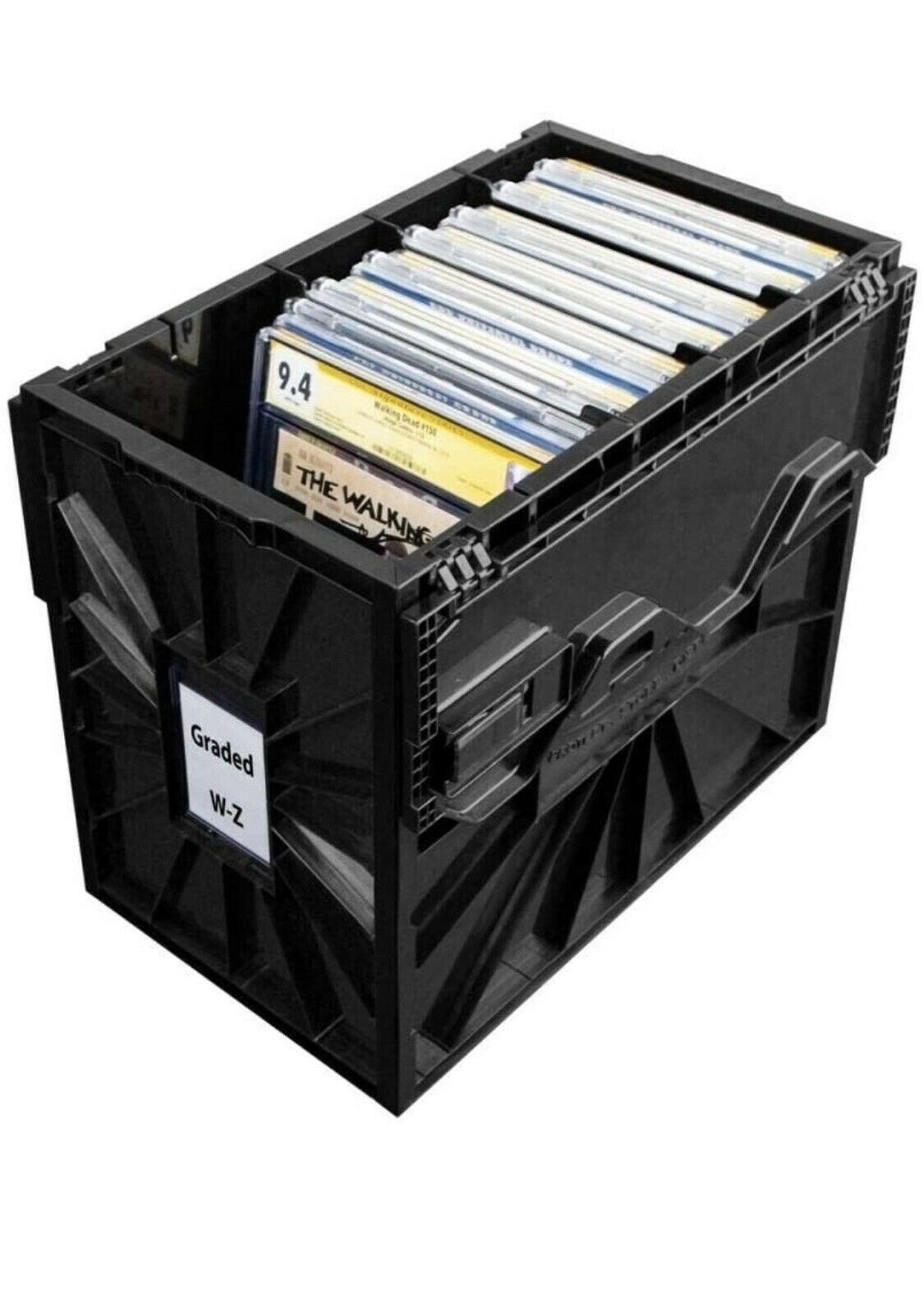 BCW Plastic Black CGC Graded Comic Book Box Acid Free Storage Tote Bin