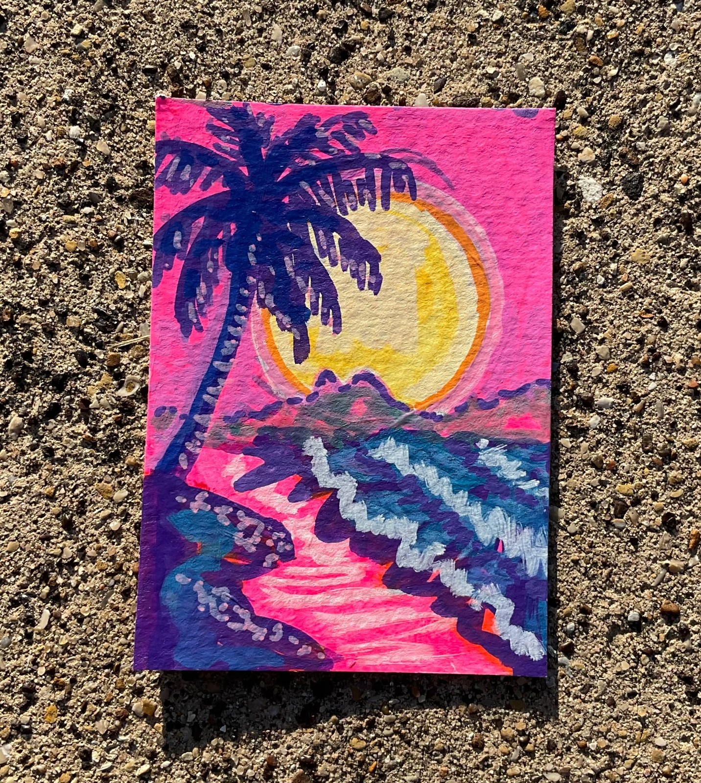 ACEO Art Card PRINT of Hand Painted & Signed Acrylic Original 3.5inx2.5in