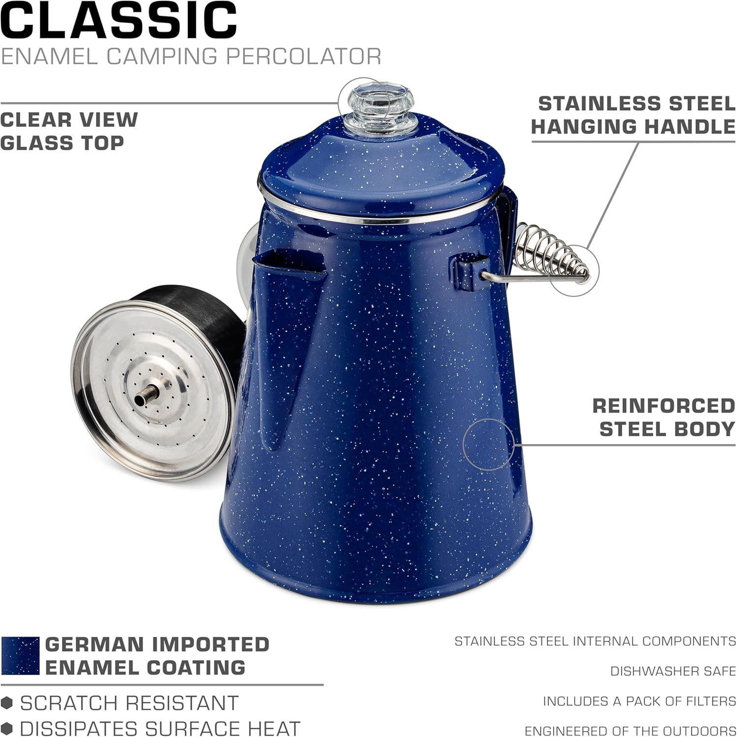 Classic Percolator Coffee Pot — the Most Nostalgic Camping Coffee Pot, Now Moder