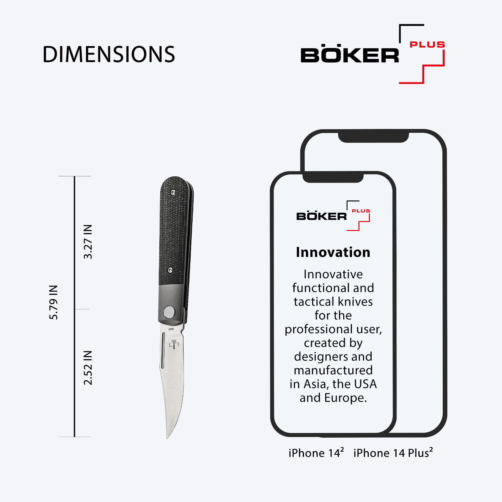Boker Plus Modern Barlow Pocket Knife 2.52″ Nitro-V Blade Micarta ✔️ 01BO932