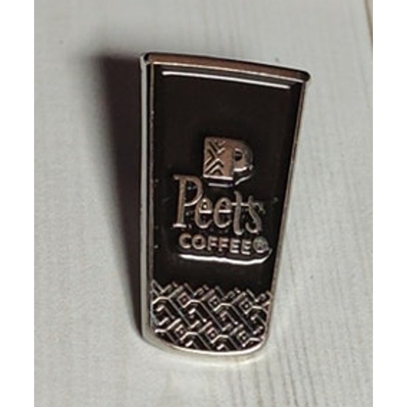 Peet’s Coffee Lover Pin Logo To Go Coffee Cup Lapel Hat Badge
