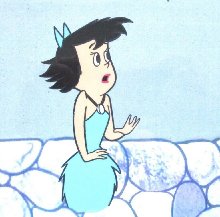 1960s BETTY FLINTSTONES vintage HANNA-BARBERA ORIGINAL PRODUCTION CEL dress