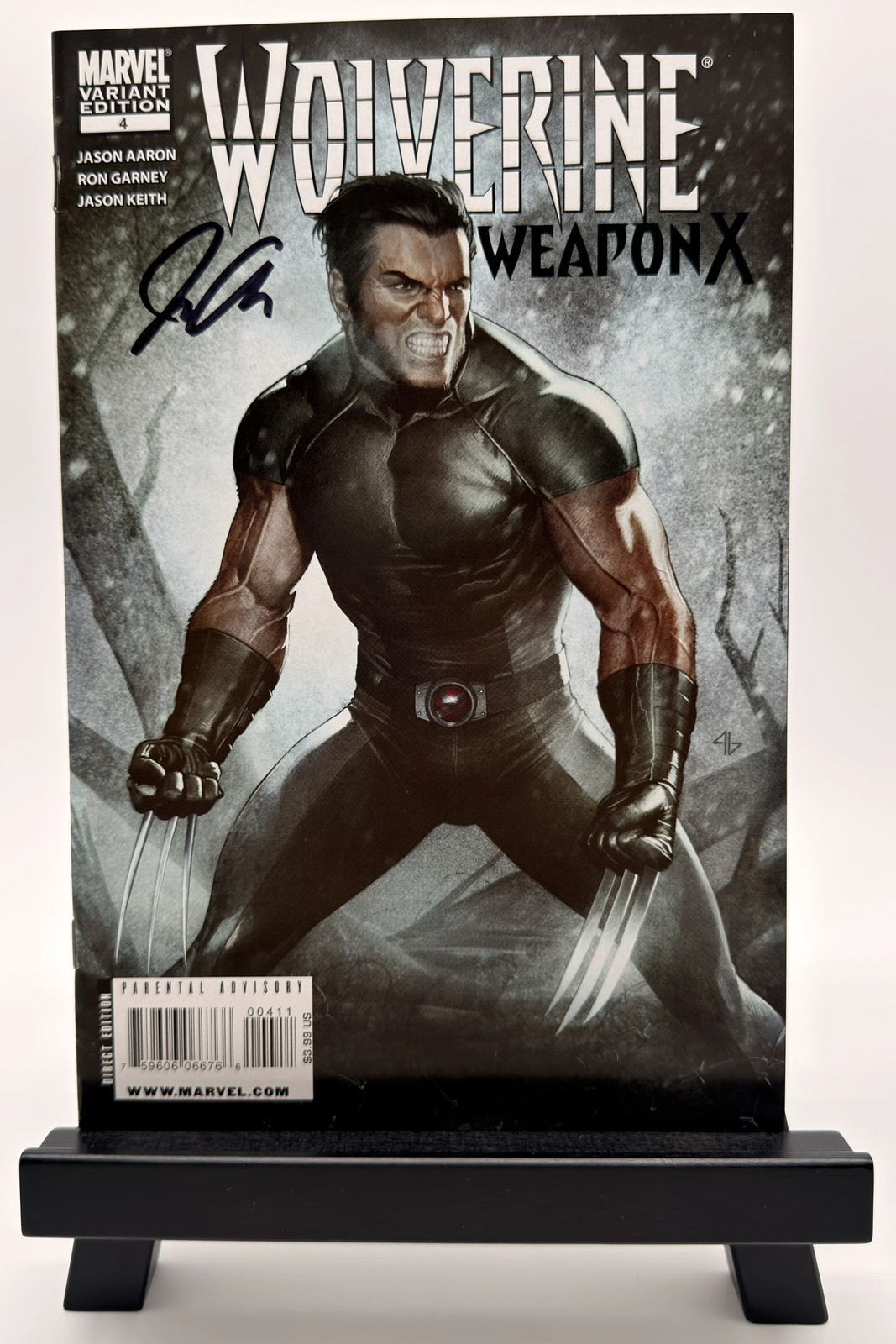 Wolverine Weapon X #4 Variant Signed Marvel Comics 2009 Jason Aaron Ron Garney