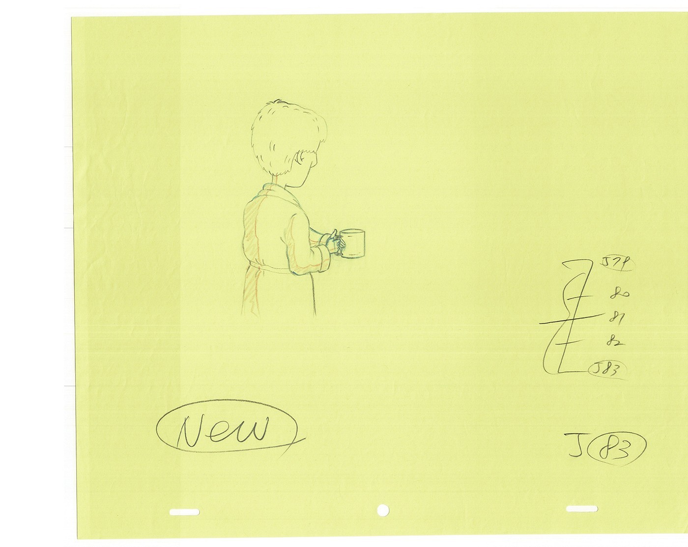 David Spade Sammy Grp of 22 Partial Cel Drawings Production TV Cartoon SNL 2000