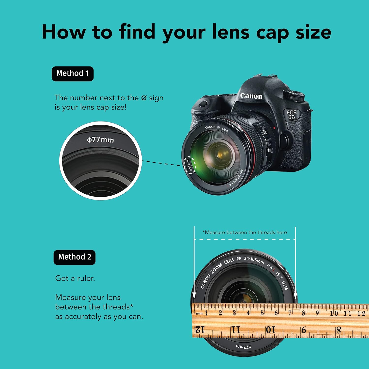 Camera Lens Cap Leash with Elastic String, Compatible with Universal DSLR SLR Ev