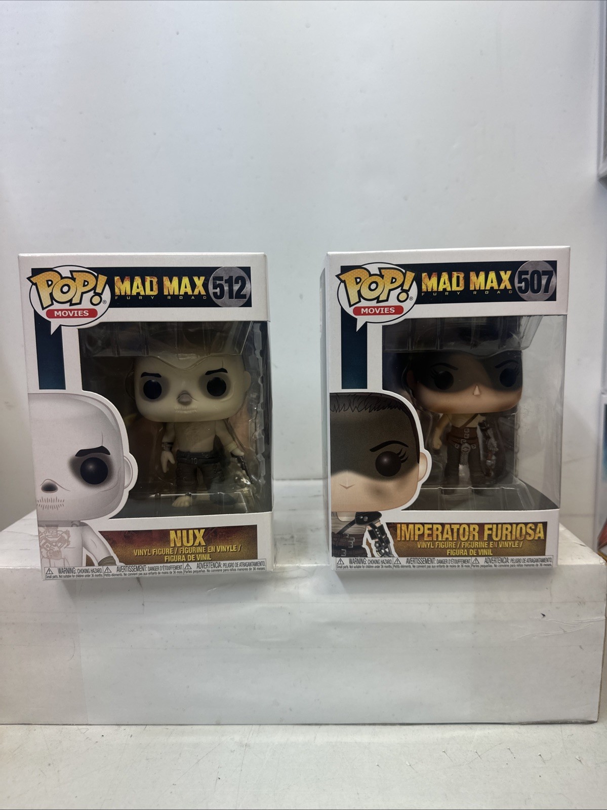 Lot of 2 – Funko Pop! Vinyl: Mad Max Imperator Furiosa #507 & Nux #512 Figure