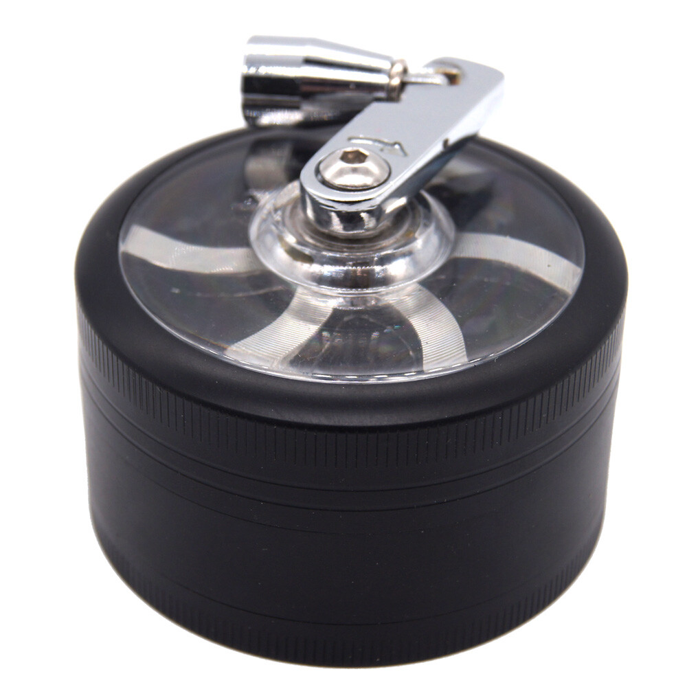 2″ 3 PC Tobacco Herb Spice Crusher Hand Crank Grinder Black Blue Red Green