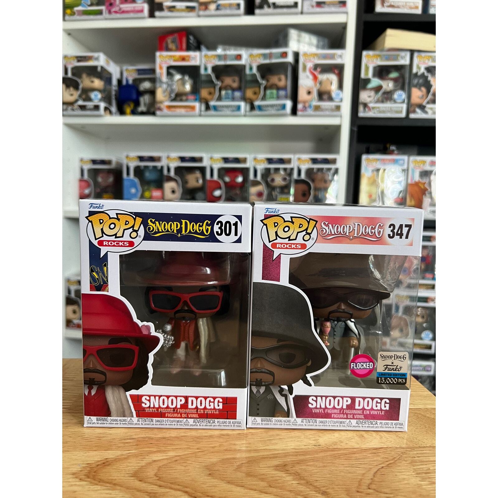 2 Snoop Dogg Pimp Funko Pops #347 #301 HOLLYWOOD EXCLUSIVE LIMITED EDITION Music