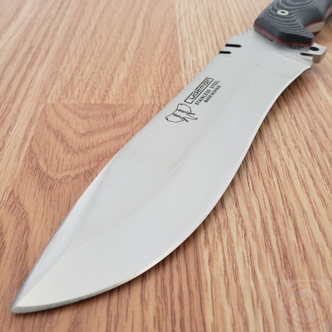 Cudeman Fixed Knife 7.13″ Bohler N695 Steel Blade Black Canvas Micarta Handle
