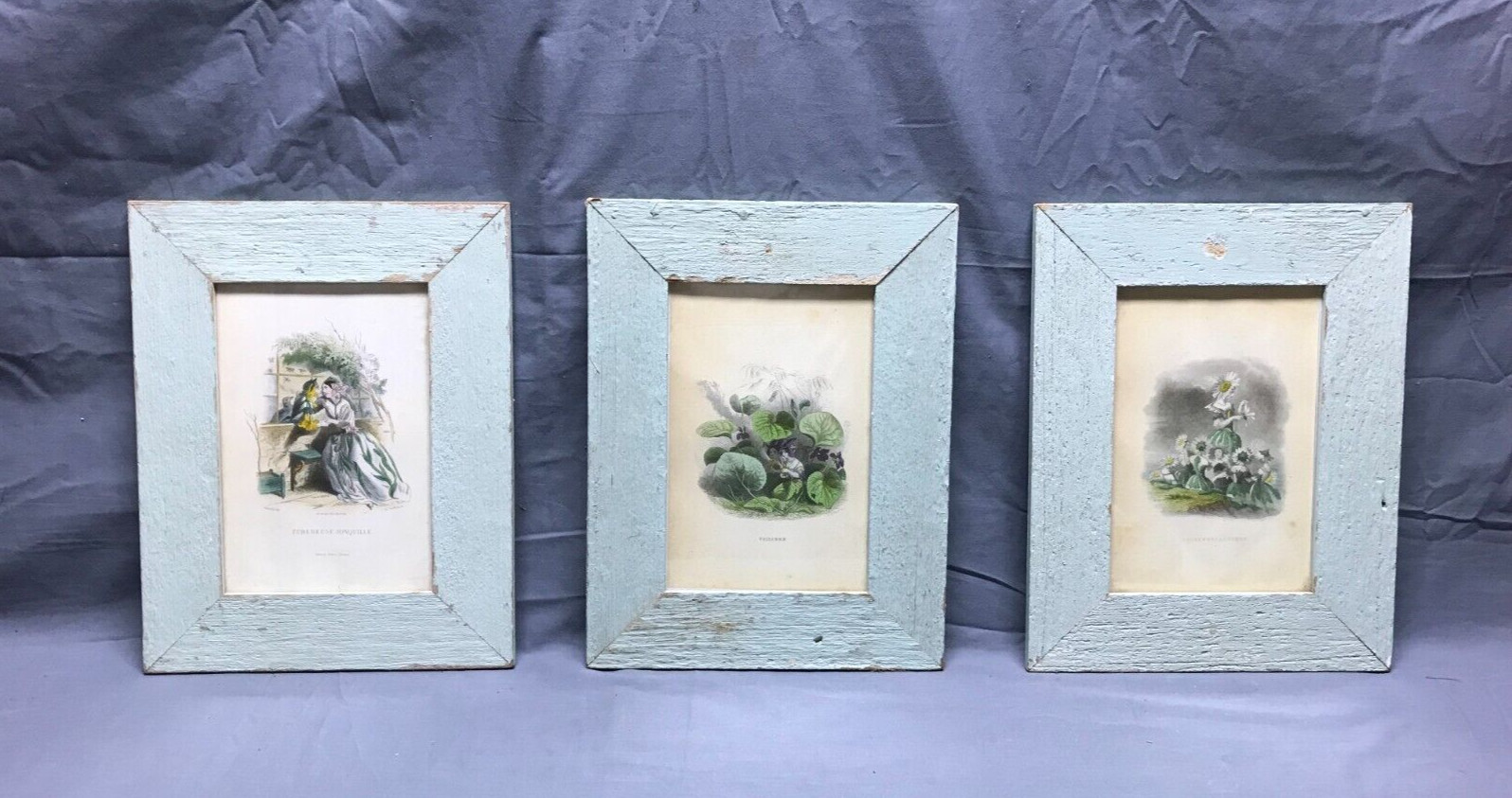 3 Antique Repurposed 6X9 Shabby Clapboard Recycled Wood Chic Frames 1786-22B
