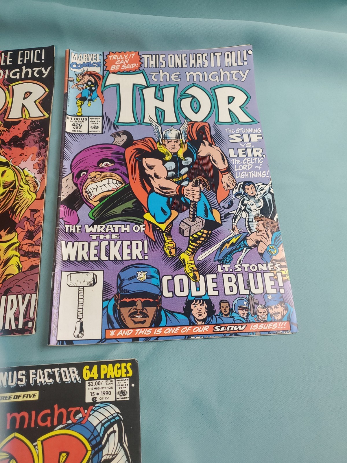 Vintage The Mighty Thor Comic Book Lot Of 5 Issues 422-427 & Annual 1990