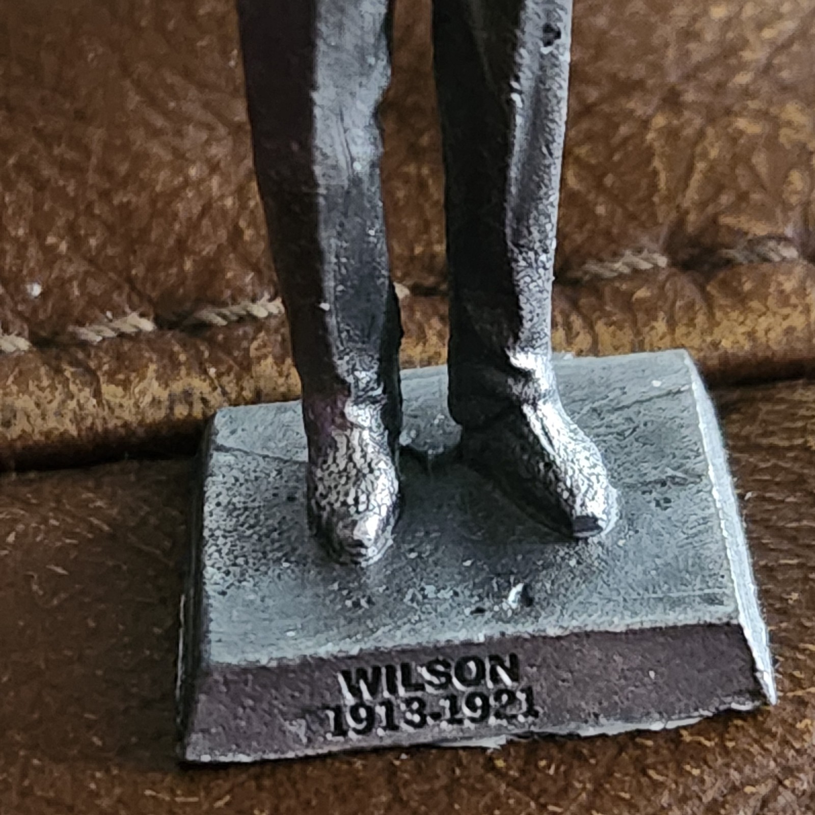 Solid Pewter Woodrow Wilson 28th President 1913-1921 Figure 2-3/4″ Tall