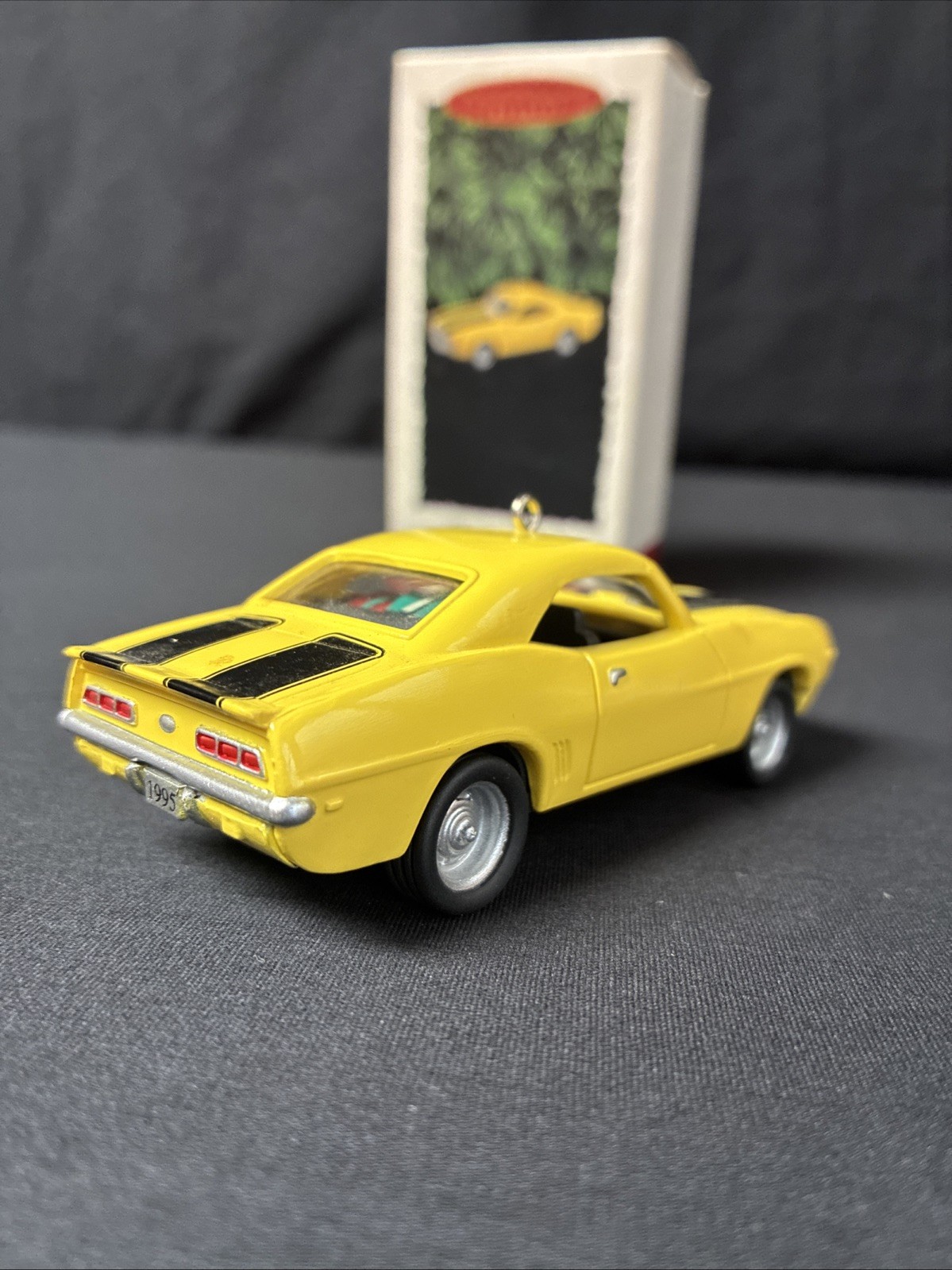 3 Hallmark Ornaments Classic American Cars, 1964 GTO, 1968 FIREBIRD, 1969 CAMARO