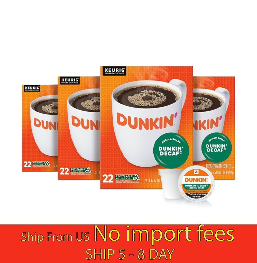Dunkin’ Decaf Medium Roast Coffee, 22 Count(Pack of 4)…..(a19.5)