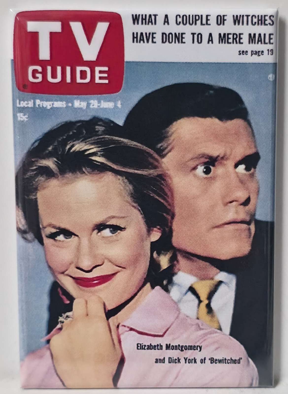 TV Guide Cover MAGNET 2″x3″ Refrigerator Vintage Retro 80s FREE SHIPPING