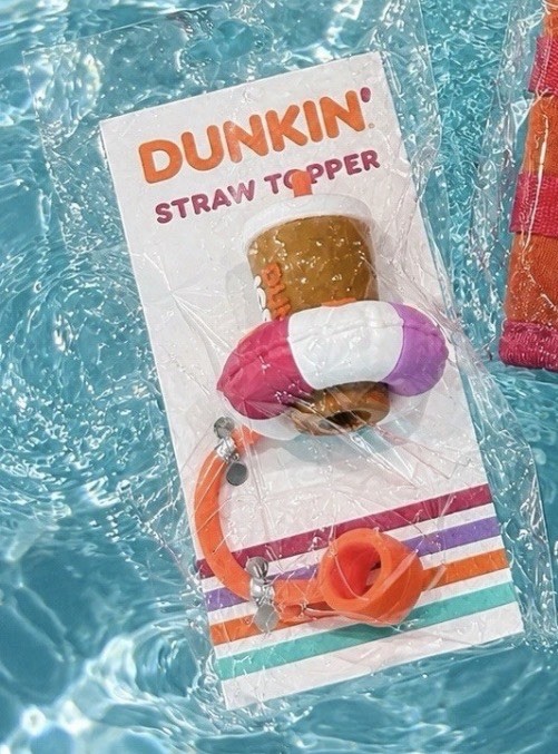 NEW DUNKIN’ Pool Float Straw Topper Dunkin Donuts 2026 Summer Release Rare!