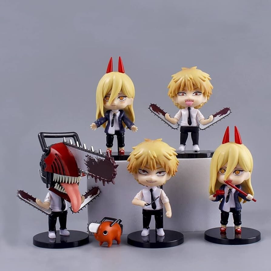 Chainsaw Man Anime Manga Chibi Cute Figurine Set Denji Makima Power Anime CSM399