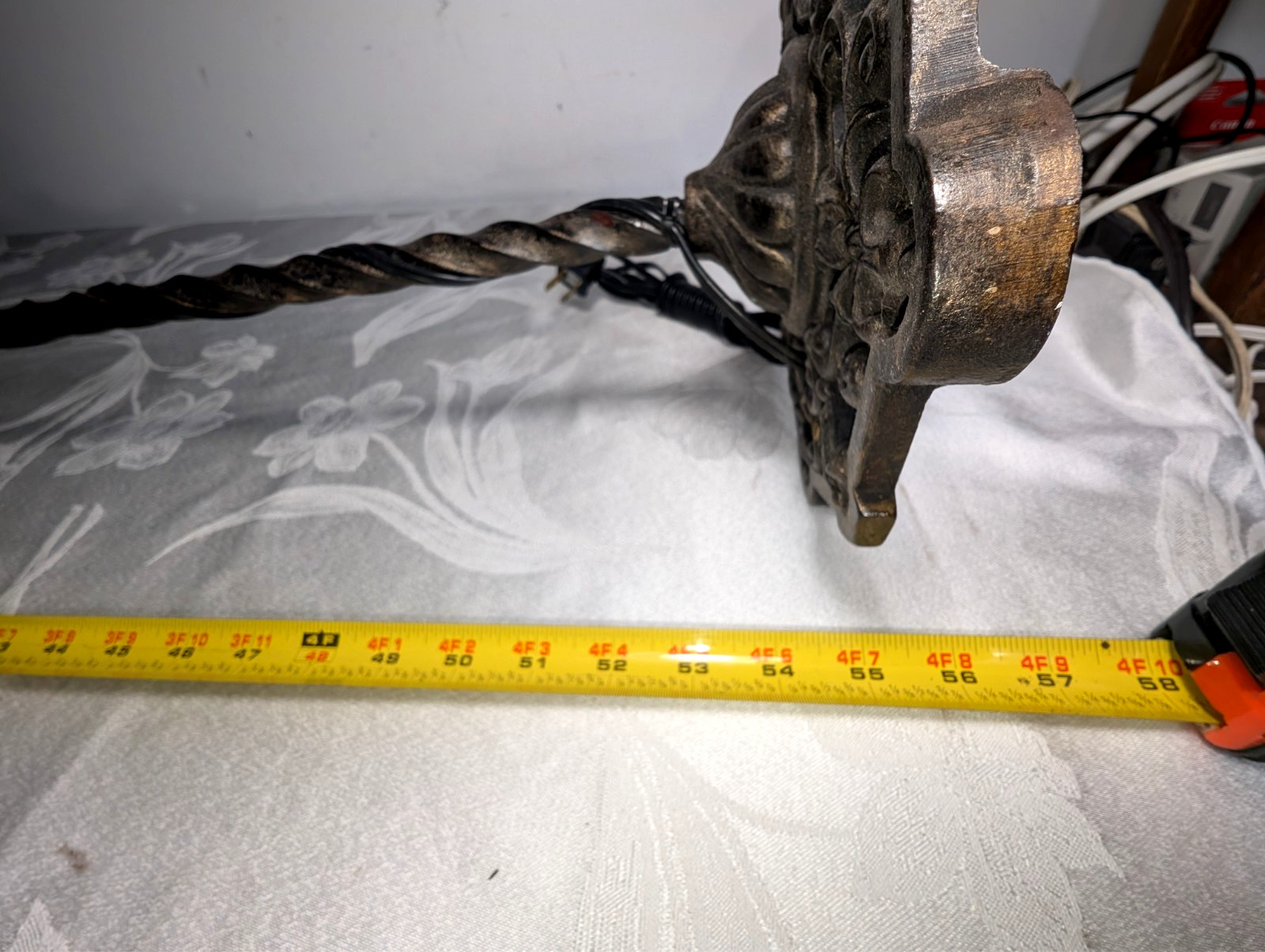 Antique Victorian Bridge Arm Floor Lamp THE SHADE NOT INCLUDED READ
