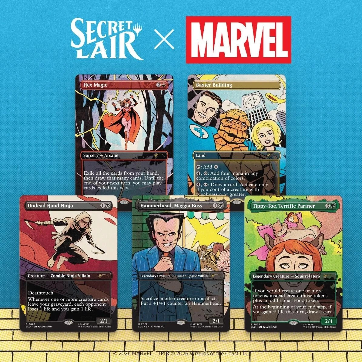 Secret Lair Drop: Secret Lair x Marvel: Spinner Rack Specials – Non-Foil Edit…