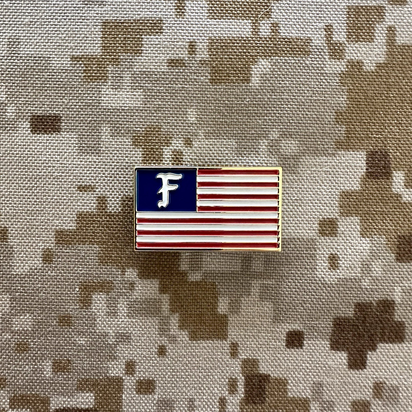Forward Observations Group FOG F Flag Enamel Pin