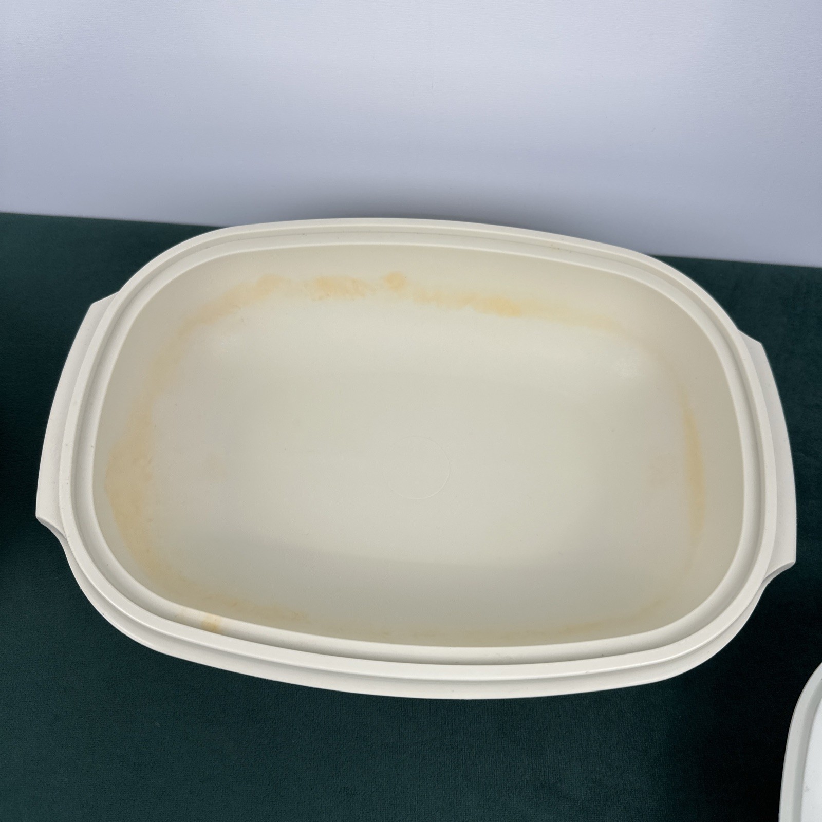 Vintage Tupperware Microwave Vegetable Rice Steamer Almond